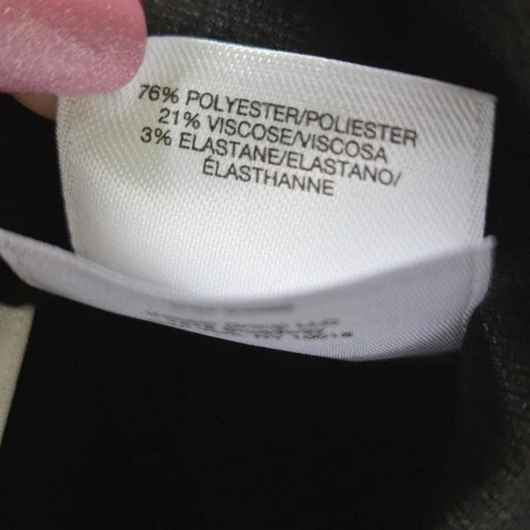 Nine West Pull On Pants Slim Straight Elastic Waist Work Office Travel M - Picture 6 of 6